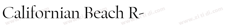 Californian Beach R字体转换 Californian Beach R字体转换